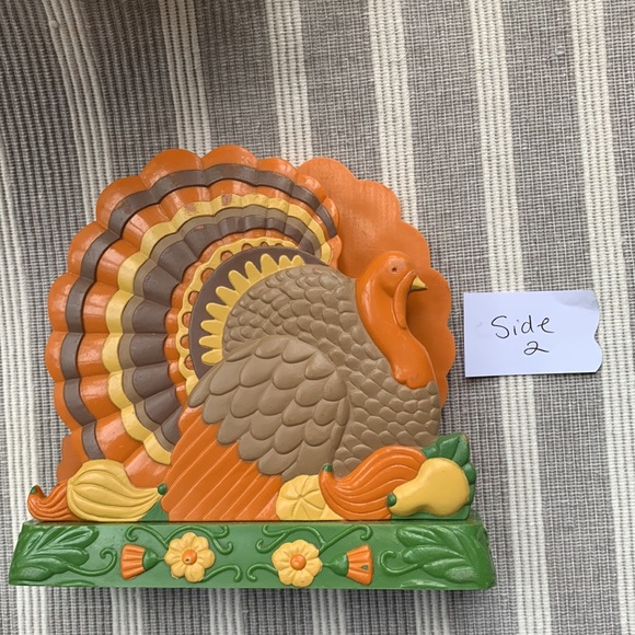 Vintage Plastic Thanksgiving Turkey Napkin Holder - Picture 13 of 16